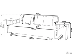 Sofa 3 personers SOKNA Lys Beige med sofabord
