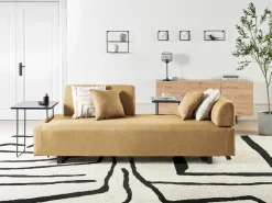 Sofa 3 personers SOKNA Sennepsgul med sofabord