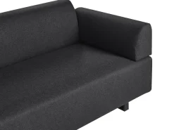 Sofa 3 personers SOKNA Sort med sofabord
