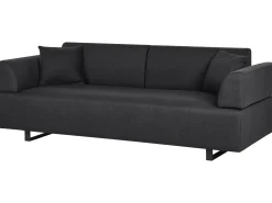 Sofa 3 personers SOKNA Sort med sofabord