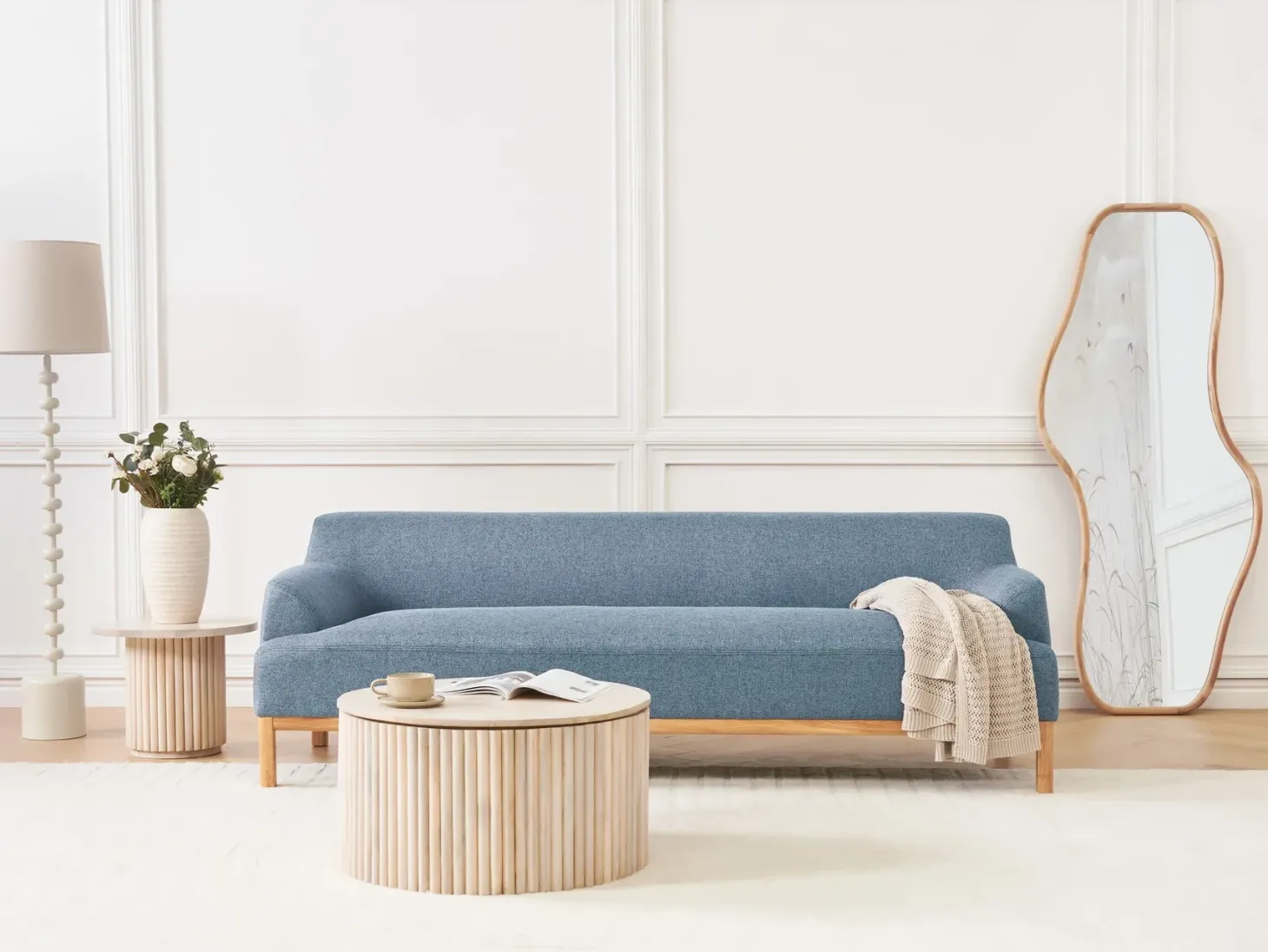 Sofa 3 personers SOSJO Blå