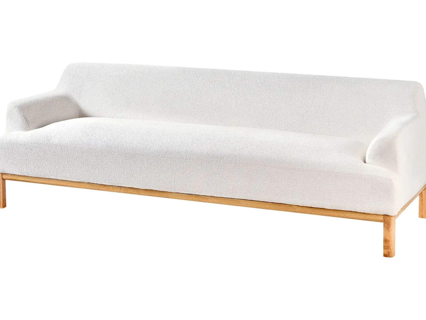 Sofa 3 personers SOSJO Boucle Cremehvid