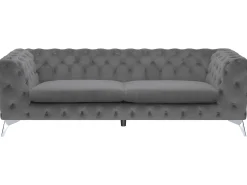 Sofa 3 personers SOTRA Velour Grå