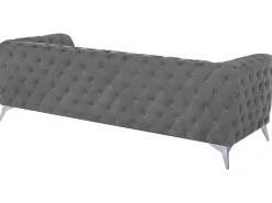 Sofa 3 personers SOTRA Velour Grå