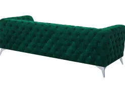 Sofa 3 personers SOTRA Velour Smaragdgrøn