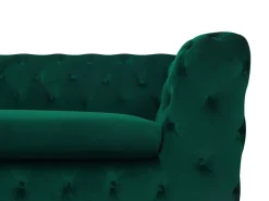 Sofa 3 personers SOTRA Velour Smaragdgrøn