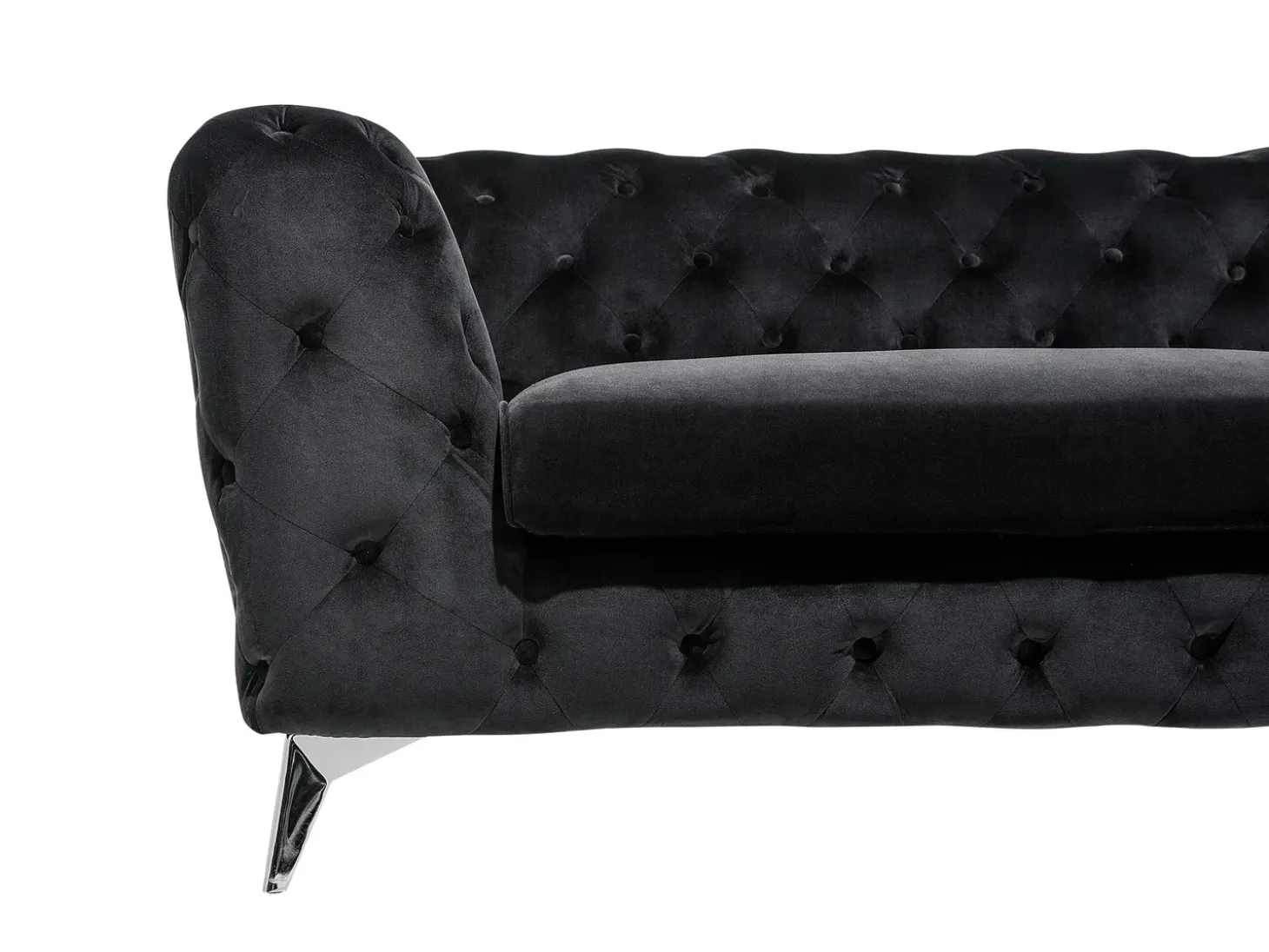 Sofa 3 personers SOTRA Velour Sort