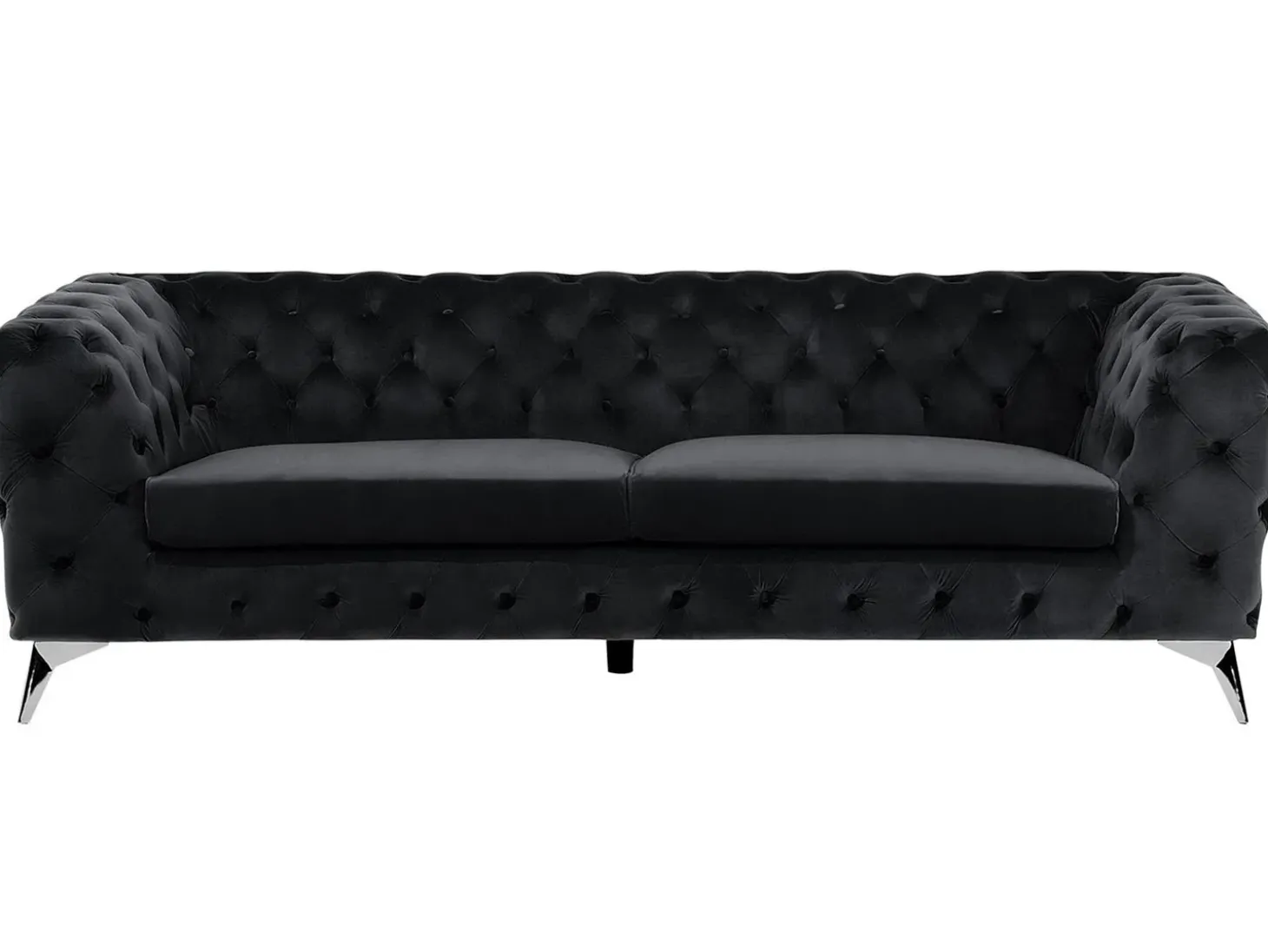 Sofa 3 personers SOTRA Velour Sort
