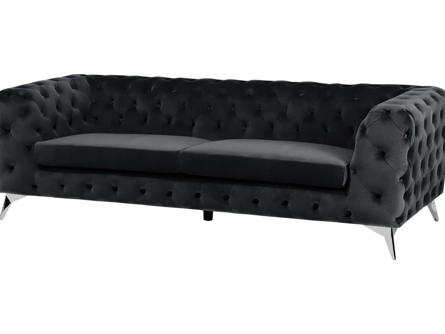 Sofa 3 personers SOTRA Velour Sort