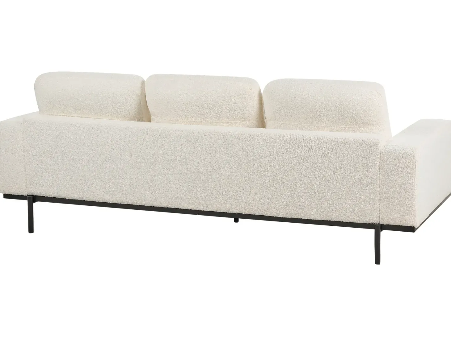 Sofa 3 personers SOVIK Boucle Cremehvid