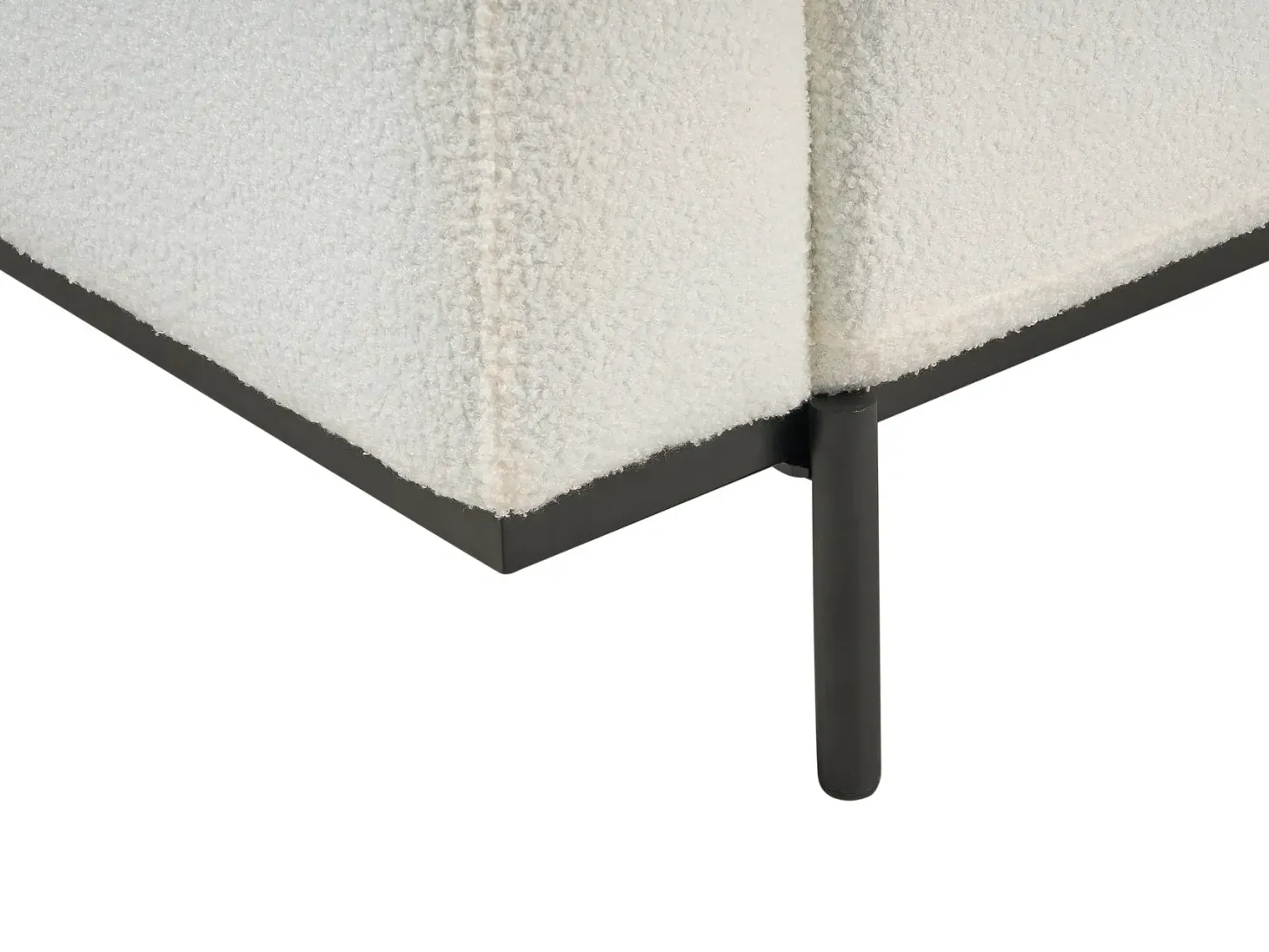 Sofa 3 personers SOVIK Boucle Cremehvid