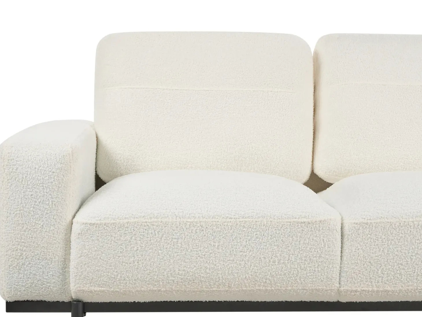 Sofa 3 personers SOVIK Boucle Cremehvid