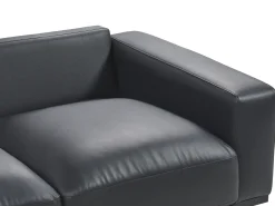 Sofa 3 personers SOVIK Kunstlæder Sort
