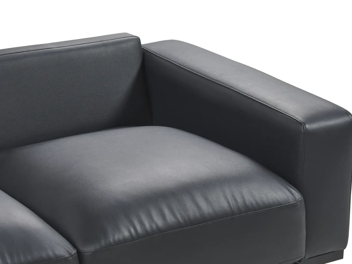 Sofa 3 personers SOVIK Kunstlæder Sort