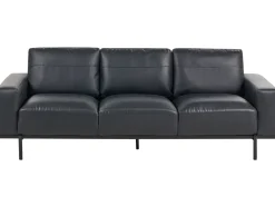 Sofa 3 personers SOVIK Kunstlæder Sort
