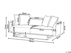 Sofa 3 personers SVANEK Boucle Beige