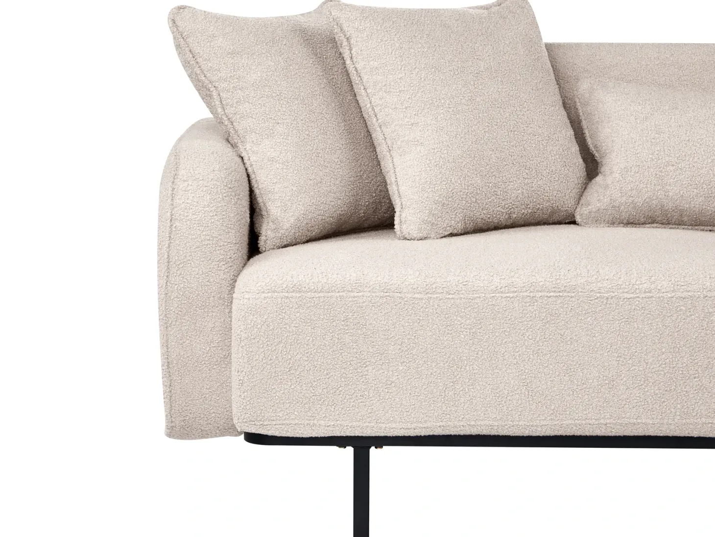 Sofa 3 personers SVANEK Boucle Beige