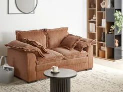 Sofa 2 personers TIRRO Fløjl Brun