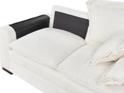 Sofa 2 personers TIRRO Fløjl Hvid