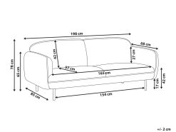 Sofa 3 personers TONSBERG Lys Beige