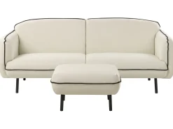 Sofa 3 personers TONSBERG Lys Beige med fodskammel