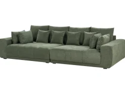 Sofa 4 personers TORPO Chenille Mørkegrøn
