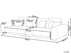 Sofa 4 personers TORPO Grå