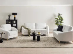 Sofa 3 personers TROSA Boucle Hvid