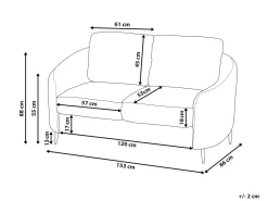 Sofa 2 personers TROSA Lys Beige