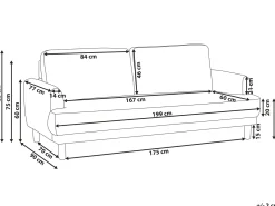 Sofa 3 personers TUVE Boucle Hvid