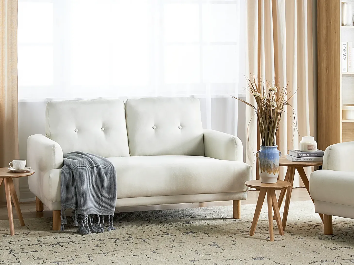 Sofa 2 personers TUVE Cremehvid