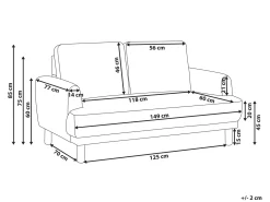 Sofa 2 personers TUVE Cremehvid