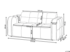 Sofa 2 personers UTANA Boucle Beige