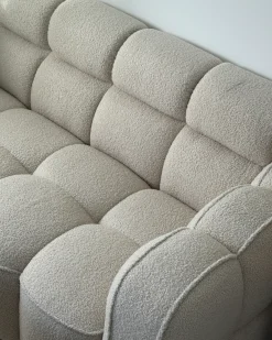 Sofa 2 personers UTANA Boucle Cremehvid