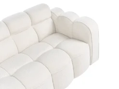Sofa 2 personers UTANA Boucle Cremehvid