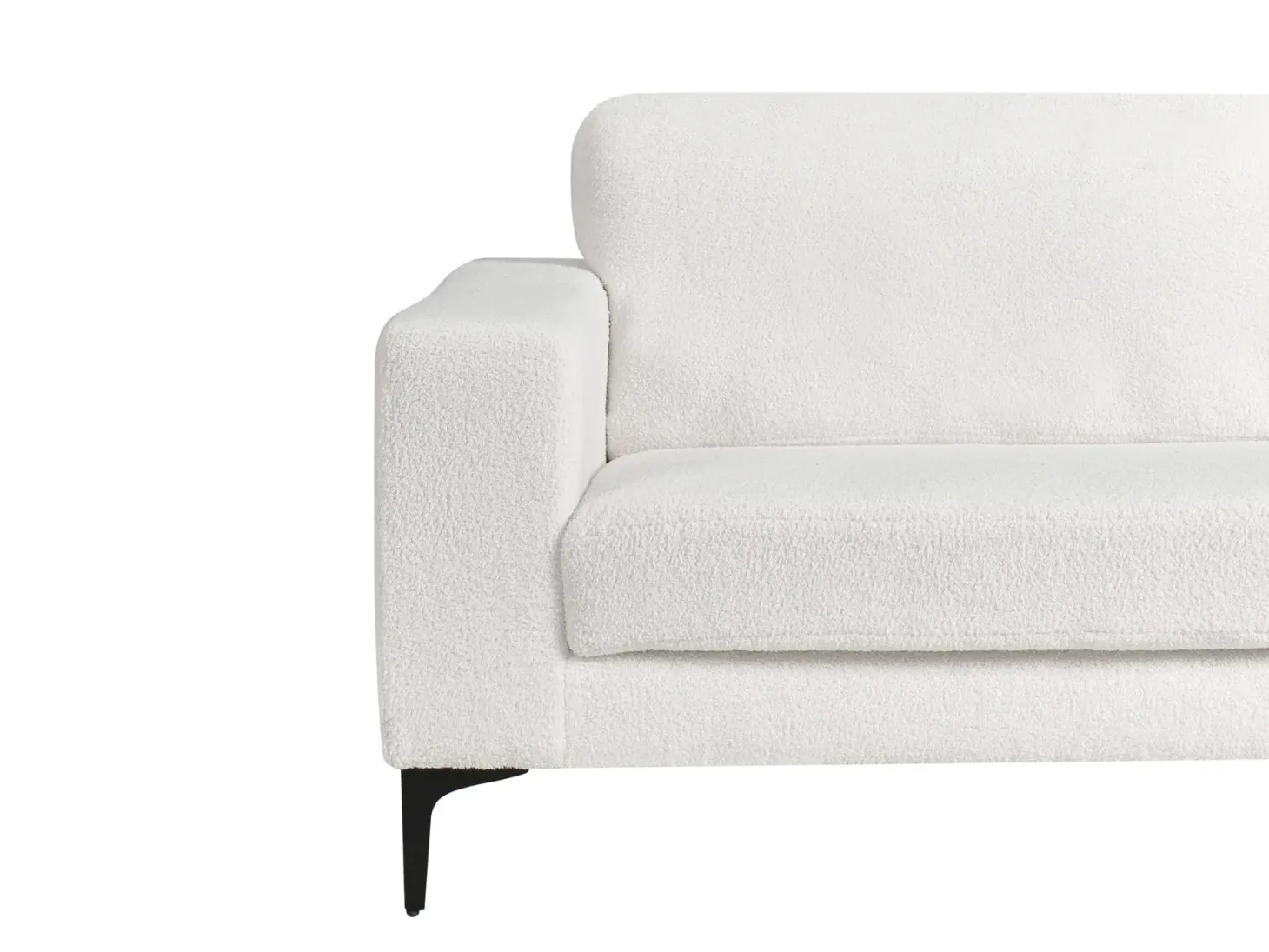 Sofa 3 personers VADSTENA Boucle Cremehvid