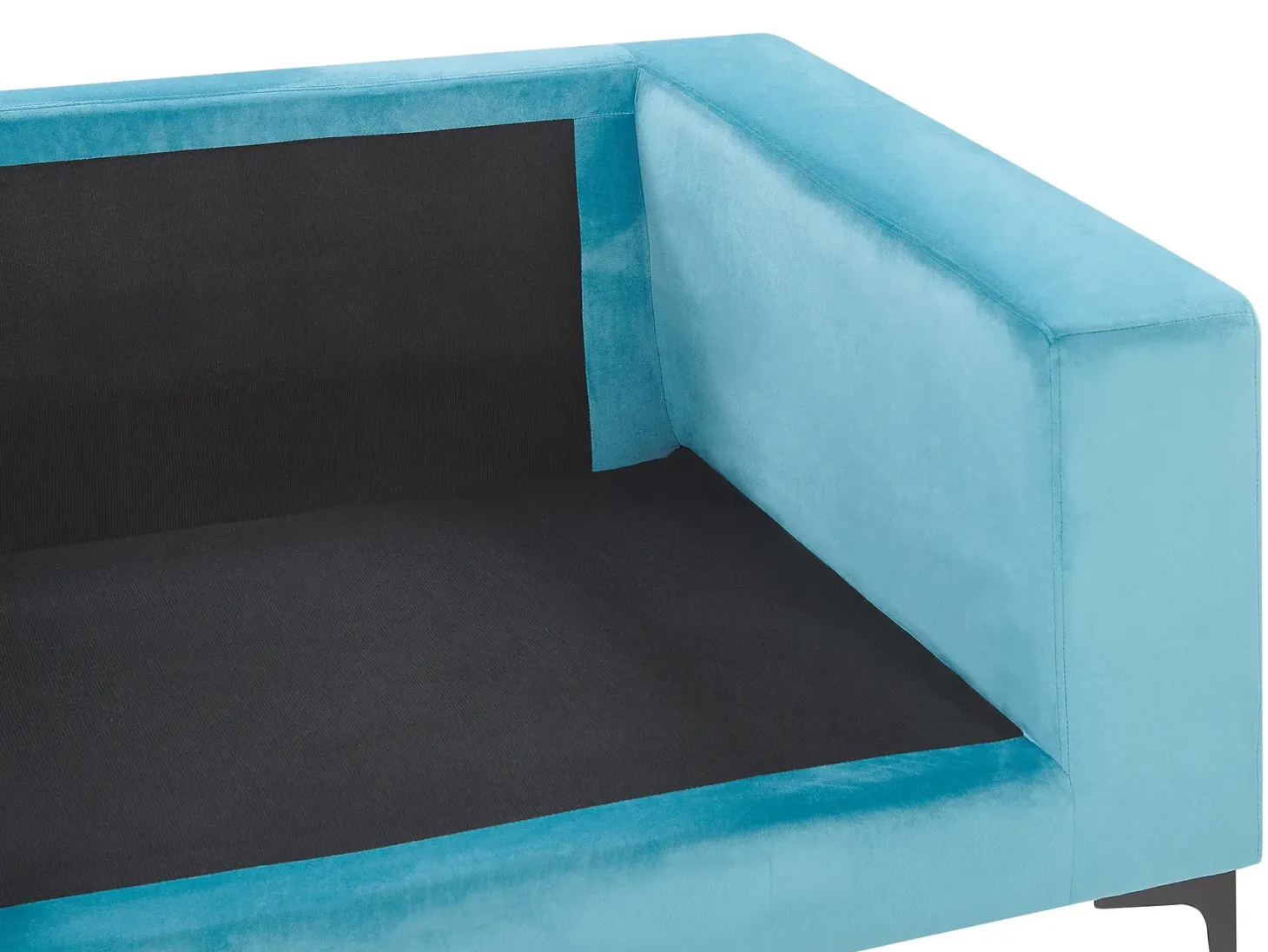 Sofa 3 personers VADSTENA Velour Himmelblå