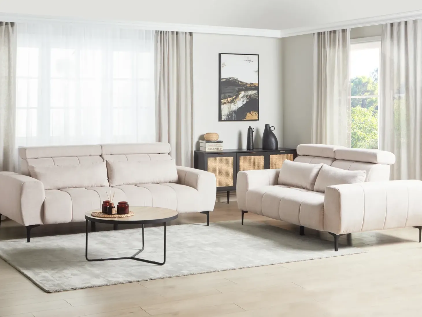 Sofa 2 personers VEGAMO Beige