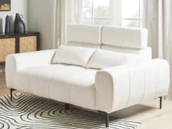Sofa 2 personers VEGAMO Boucle Hvid