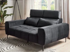 Sofa 2 personers VEGAMO Velour Sort