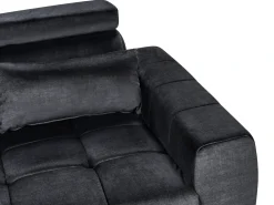 Sofa 2 personers VEGAMO Velour Sort