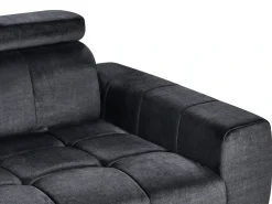 Sofa 2 personers VEGAMO Velour Sort
