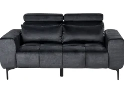 Sofa 2 personers VEGAMO Velour Sort