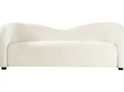 Sofa 3 personers VELTADA Velour Cremehvid