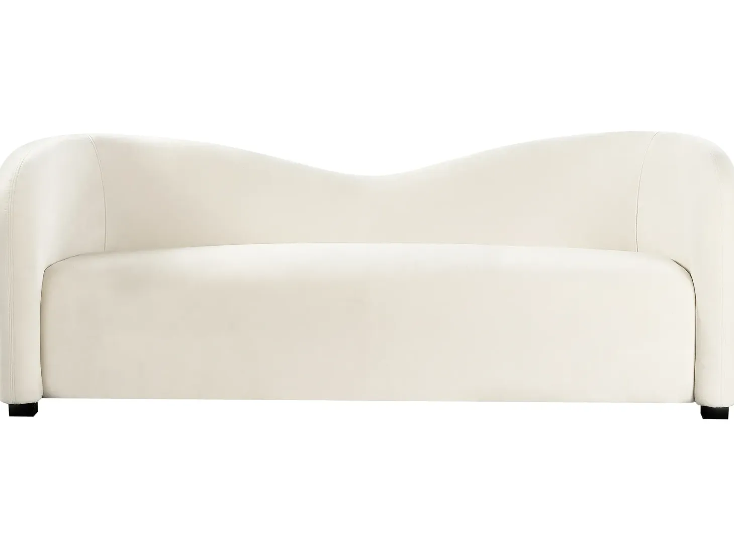 Sofa 3 personers VELTADA Velour Cremehvid