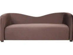 Sofa 3 personers VELTADA Velour Mørkebrun