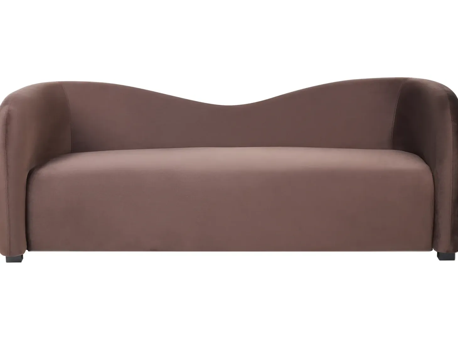 Sofa 3 personers VELTADA Velour Mørkebrun