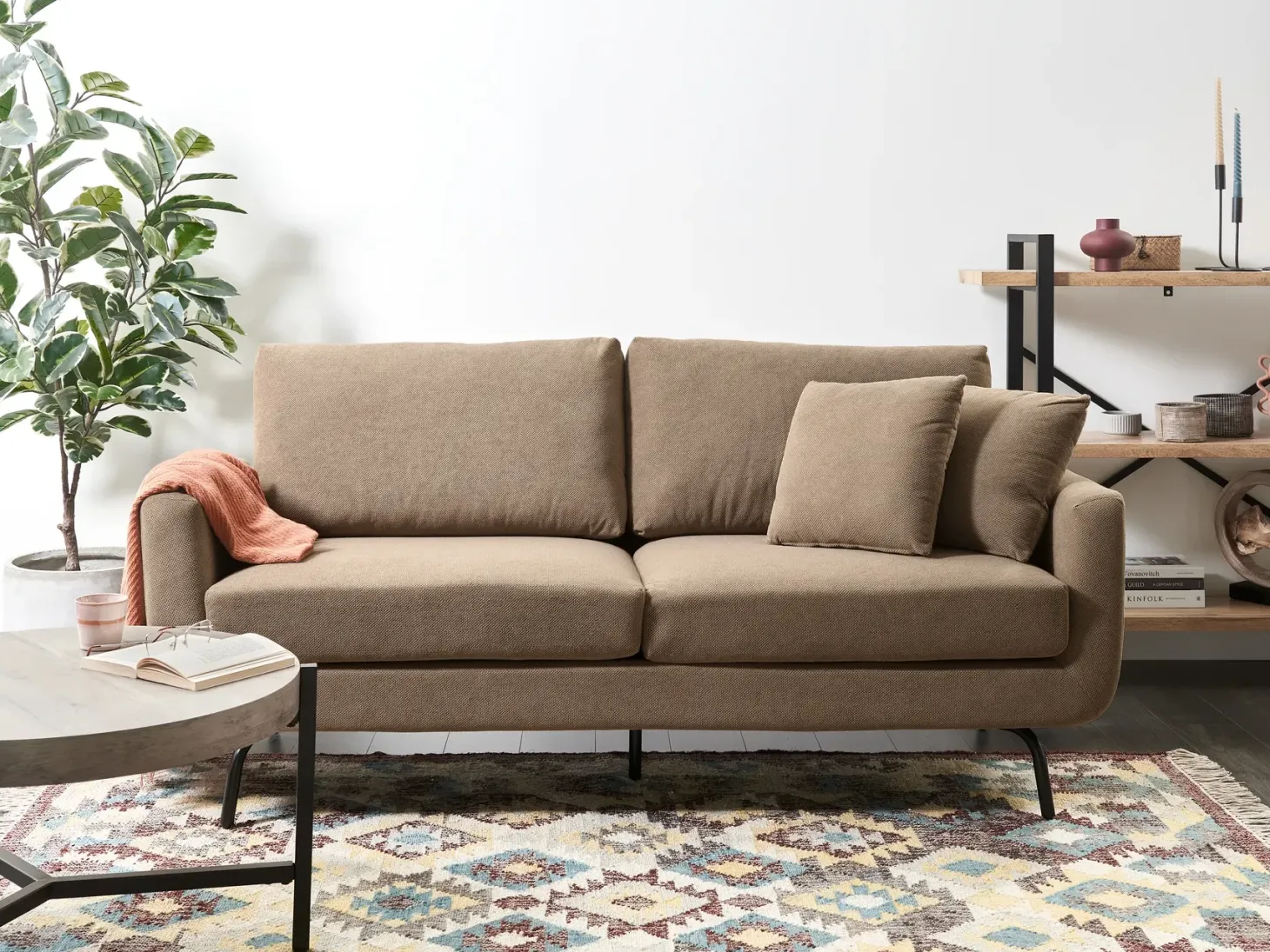 Sofa 3 personers VESALA Lysebrun