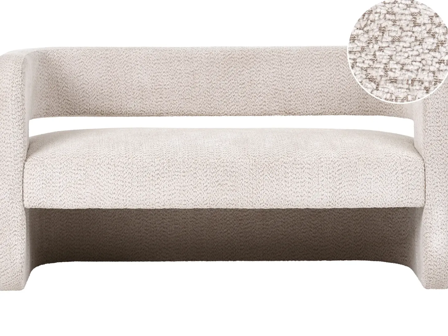 Sofa 2 personers VIDSEL Chenille Beige
