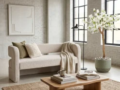 Sofa 2 personers VIDSEL Chenille Beige